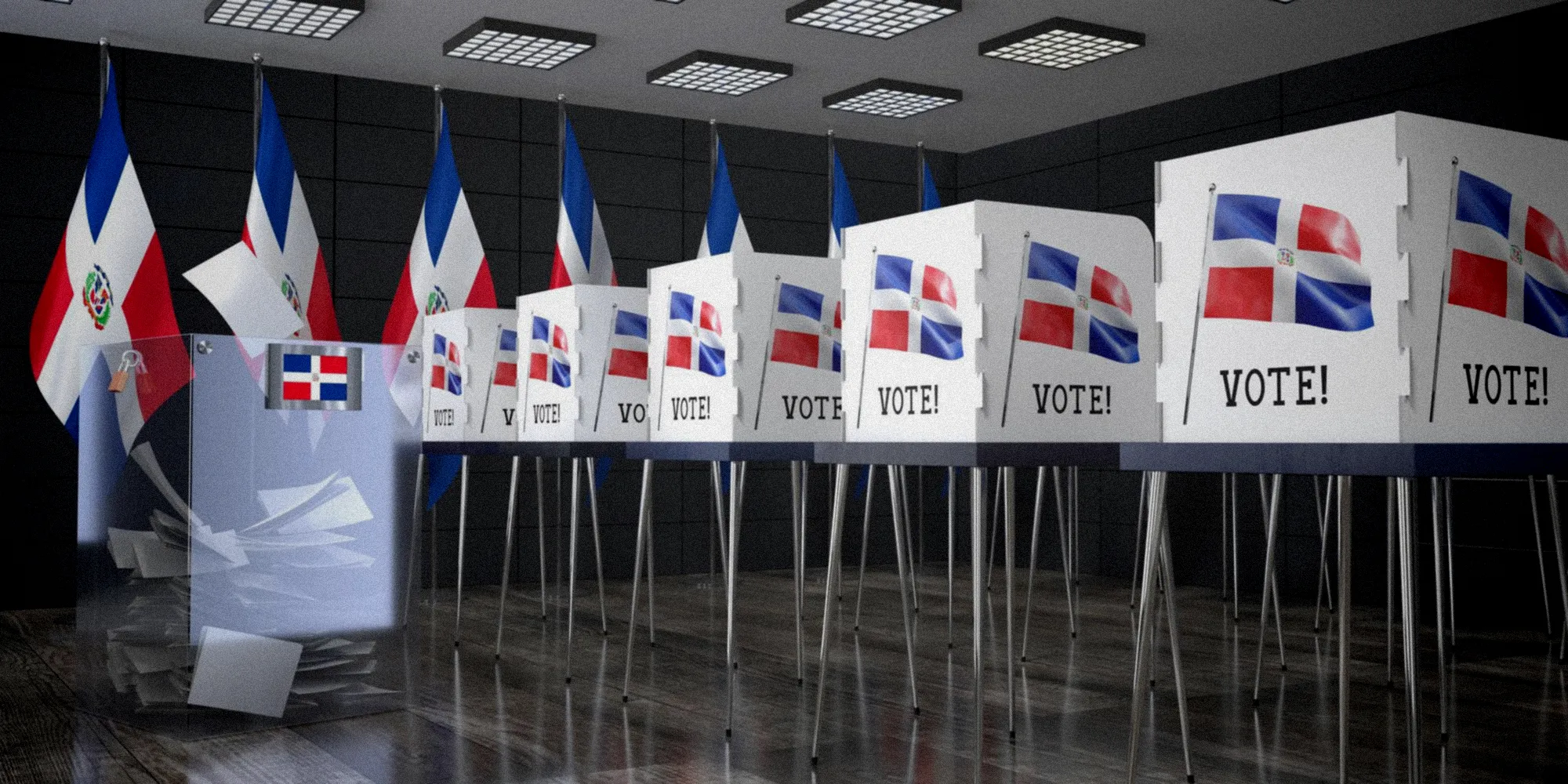 Salle de vote en Nouvelle-Calédonie avec électeurs exprimant leur choix démocratique aux urnes