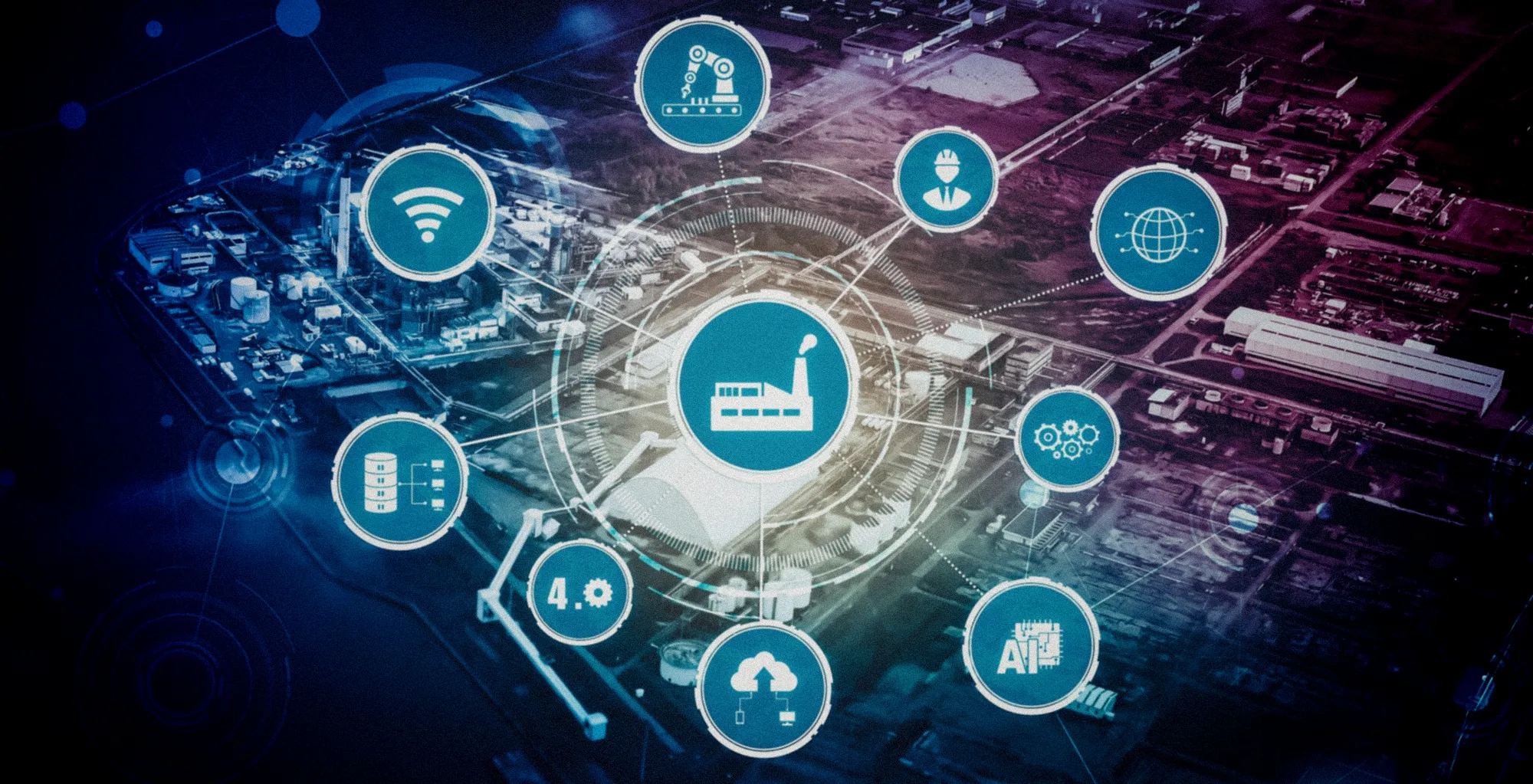 Ingénieurs observant des schémas techniques IoT sur écran dans un centre de contrôle militaire moderne