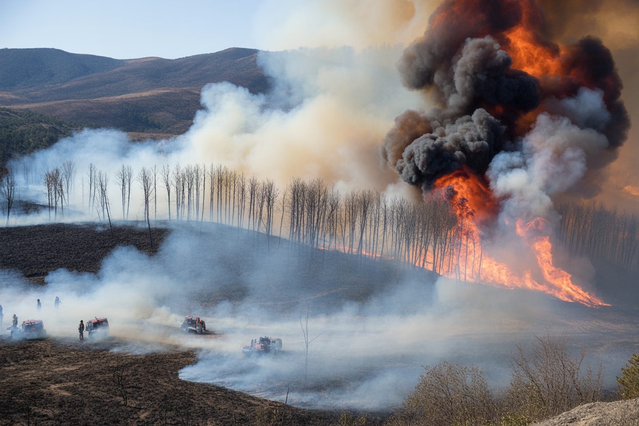 Après 13 morts en Andalousie, l'Espagne déjà à 82 000 hectares brûlés et lutte contre deux feux géants hors de contrôle Après 13 morts en Andalousie, l'Espagne déjà à 82 000 hectares brûlés et lutte contre deux feux géants hors de contrôle