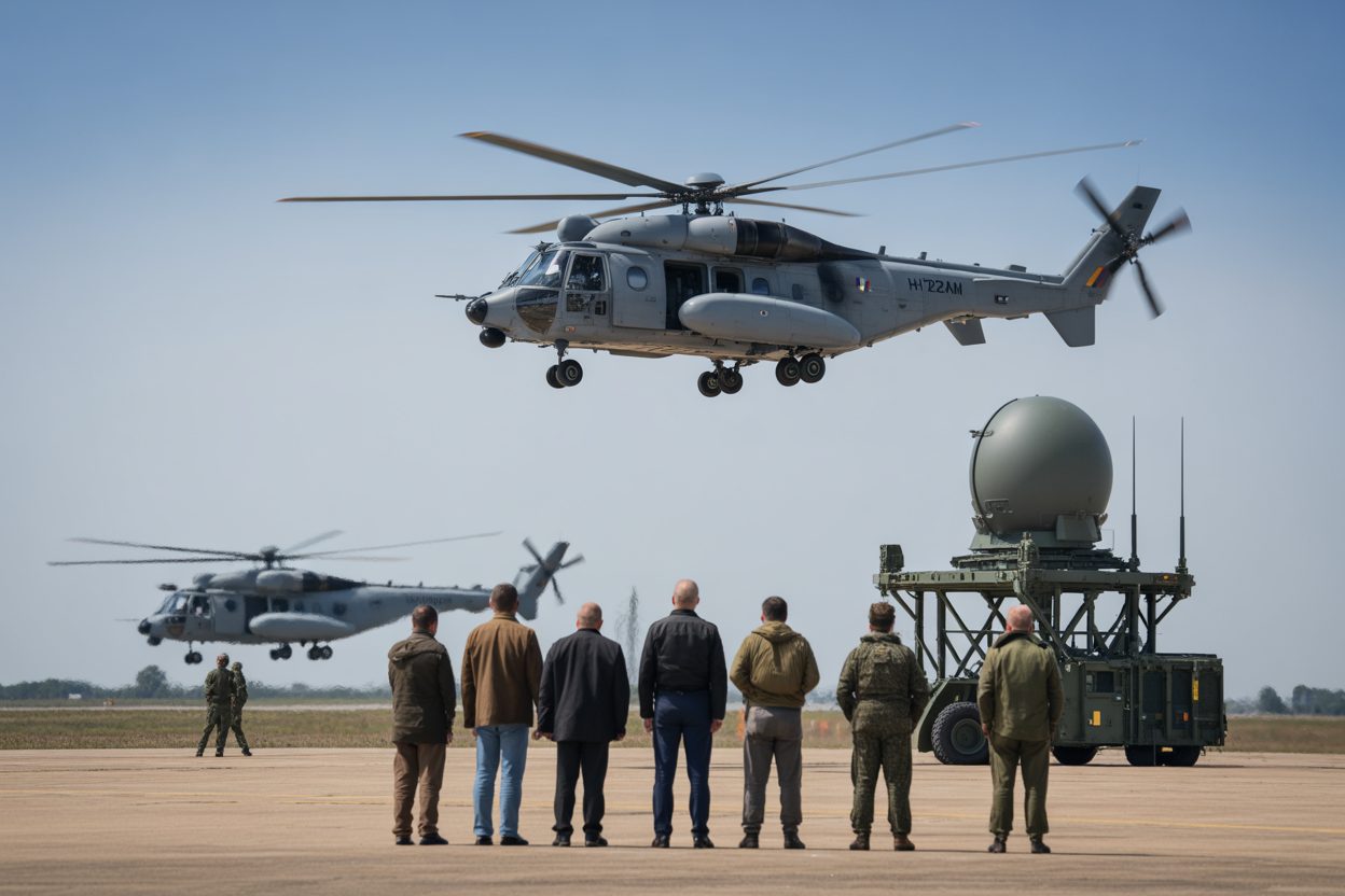 Bucarest signe 1 milliard d'euros de contrats pour 12 H225M et 12 radars Thales, premier radar livré en 2027