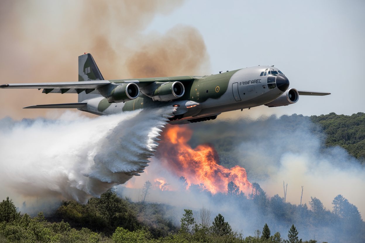 L'A400M largue 20 tonnes d'eau en 10 secondes : l'armée française prête à déployer son avion-cargo contre les feux avant fin juillet L'A400M largue 20 tonnes d'eau en 10 secondes : l'armée française prête à déployer son avion-cargo contre les feux avant fin juillet