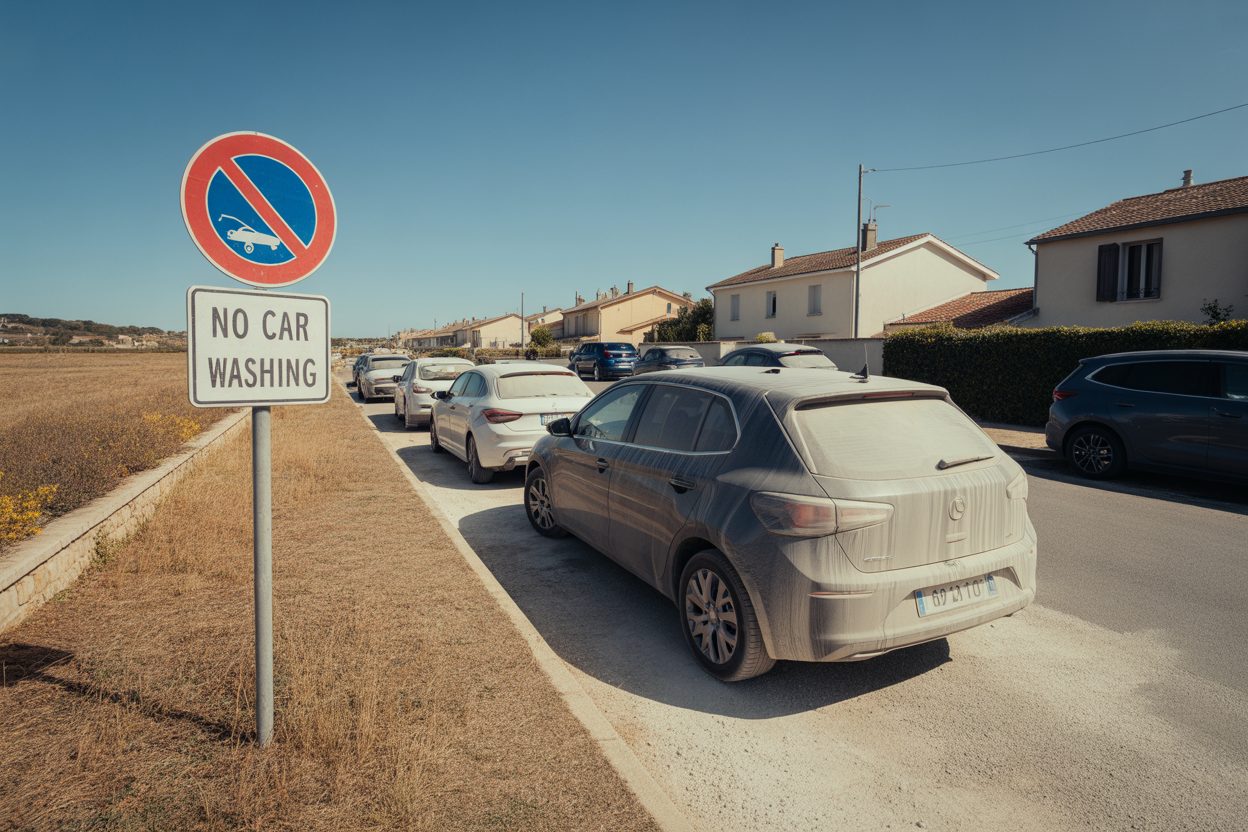 Lavage des voitures interdit dans 33 communes de l'Essonne, placées en alerte sécheresse maximale