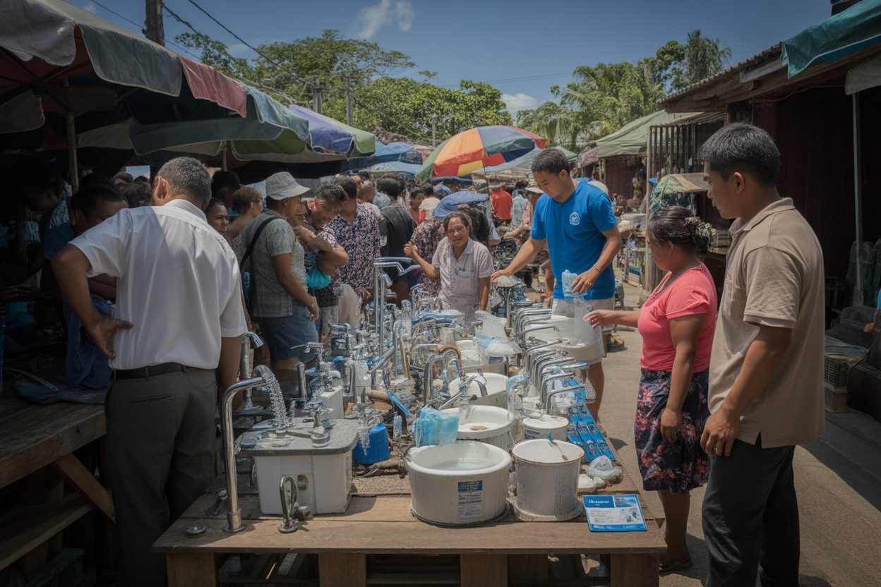 Le Port distribue 300 kits d'économie d'eau : 10 litres par minute à économiser Le Port distribue 300 kits d'économie d'eau : 10 litres par minute à économiser