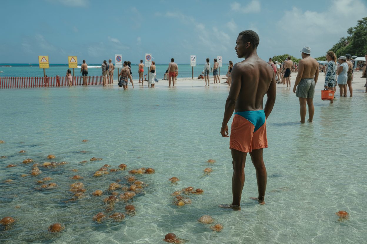Petite-Anse fermée puis rouverte en 24 heures : le coup de vent des méduses Petite-Anse fermée puis rouverte en 24 heures : le coup de vent des méduses