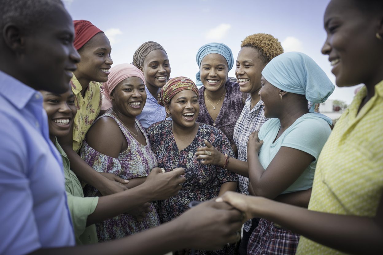 110 ans de tradition : les cuisinières de Guadeloupe célébrées à Pointe-à-Pitre Femmes en tenues traditionnelles colorées réunies lors d'une célébration festive