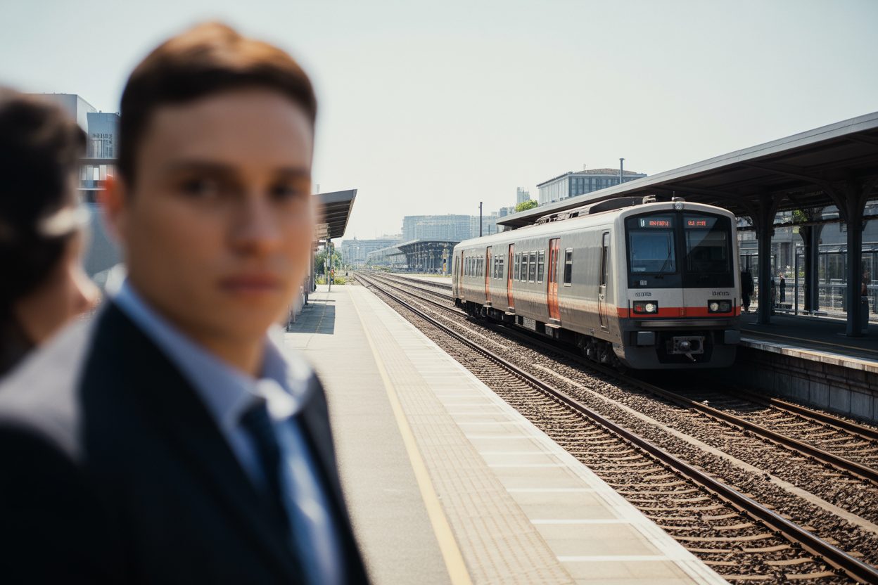 Canicule : les TER de Nouvelle-Aquitaine s'arrêtent de 10h à 18h jusqu'à vendredi Quai de gare désert avec train régional immobilisé sous la chaleur estivale intense