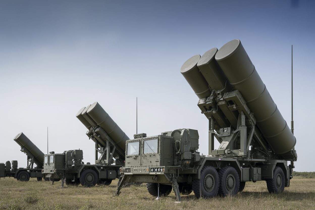 Copenhague préfère Thales au Patriot : premier contrat export du SAMP/T NG, 400 km de portée, livraison 2028 Système de défense aérienne avec unités radar et lanceurs de missiles en configuration opérationnelle