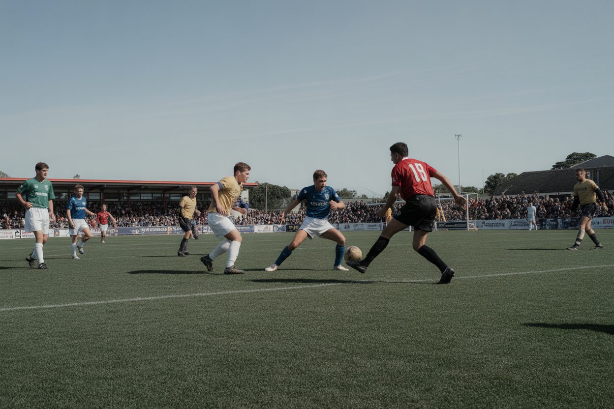 Coupe Gambardella et Coupe de France féminine : la date limite pour s'engager Joueurs en action lors d'un match de football sur terrain herbeux