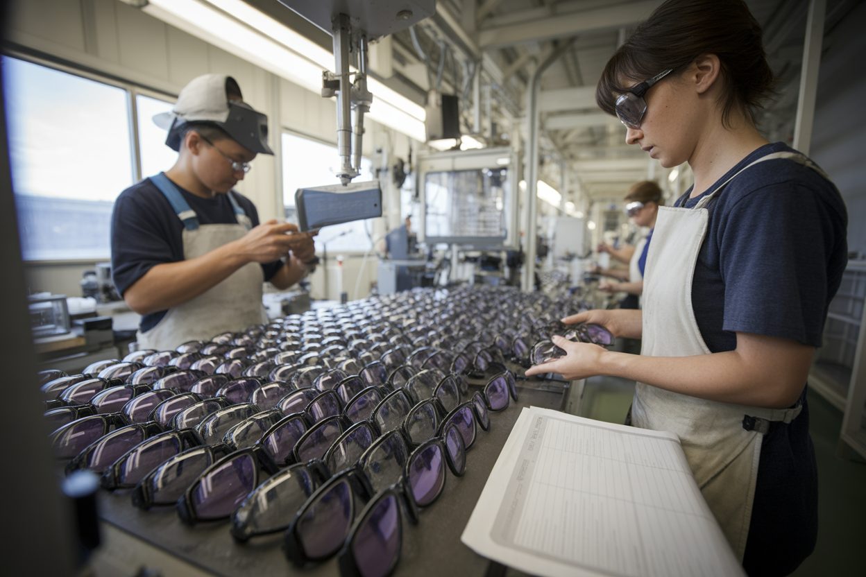 Fabrication de verres teintés spécialisés sur une chaîne de production industrielle