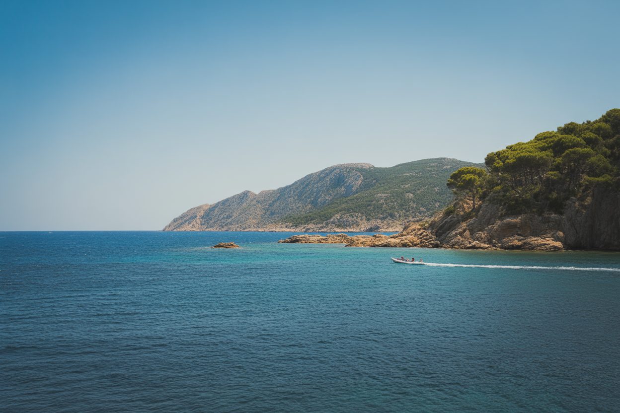 Haute-Corse : trois concerts entre orgue et tradition en une semaine, du 10 au 16 août Paysage côtier méditerranéen avec eaux turquoise, falaises rocheuses et végétation verdoyante