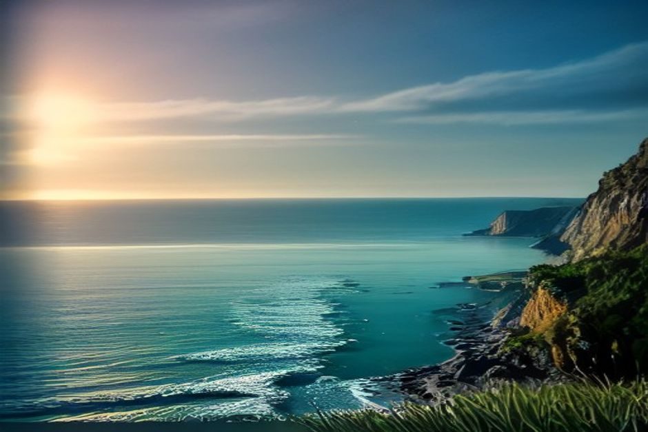 La Manche à 20,5°C cet été : jusqu'à 4°C au-dessus des normales sur le littoral normand Etendue d'eau côtière en été sous un ciel dégagé et lumineux