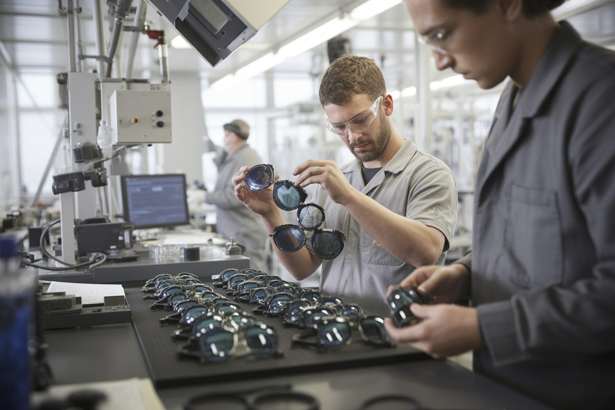 Fabrication de verres filtrants dans un atelier de production optique spécialisée