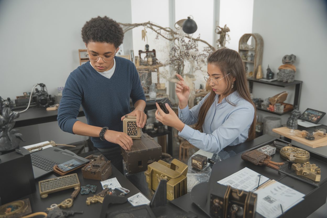 Moeanau et Martin : deux étudiants construisent un escape game à saisons, 100 clients par semaine Deux étudiants aménagent une salle d'escape game avec énigmes et accessoires