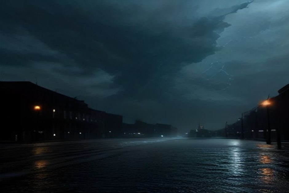 Orages violents dans l'ex-Midi-Pyrénées : Saint-Gaudens sous l'eau, 60 mm de pluie en huit heures et 75 interventions de pompiers Rue inondée sous des pluies torrentielles, avec eau s'accumulant rapidement au sol