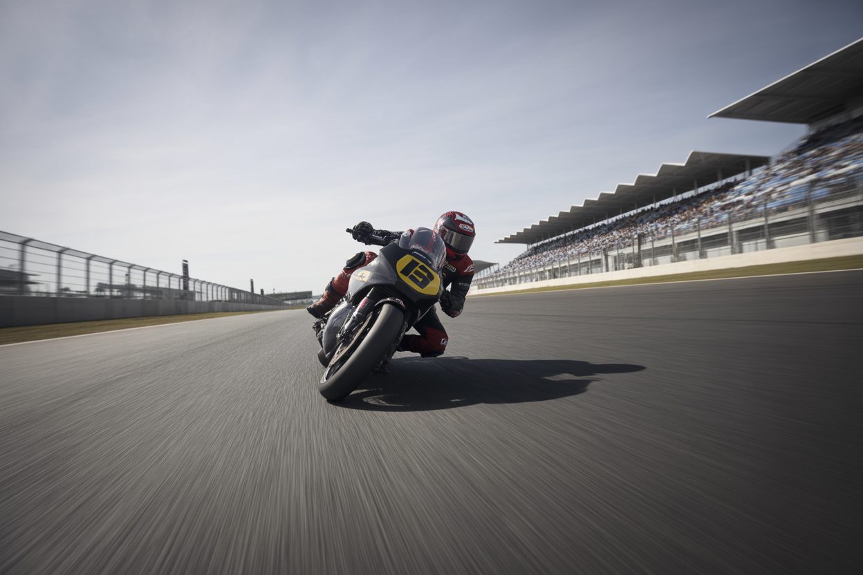 Silverstone : Bezzecchi explose le record, Di Giannantonio surprend, Quartararo 17e Pilote de moto en action lors d'une séance d'essais sur circuit de compétition
