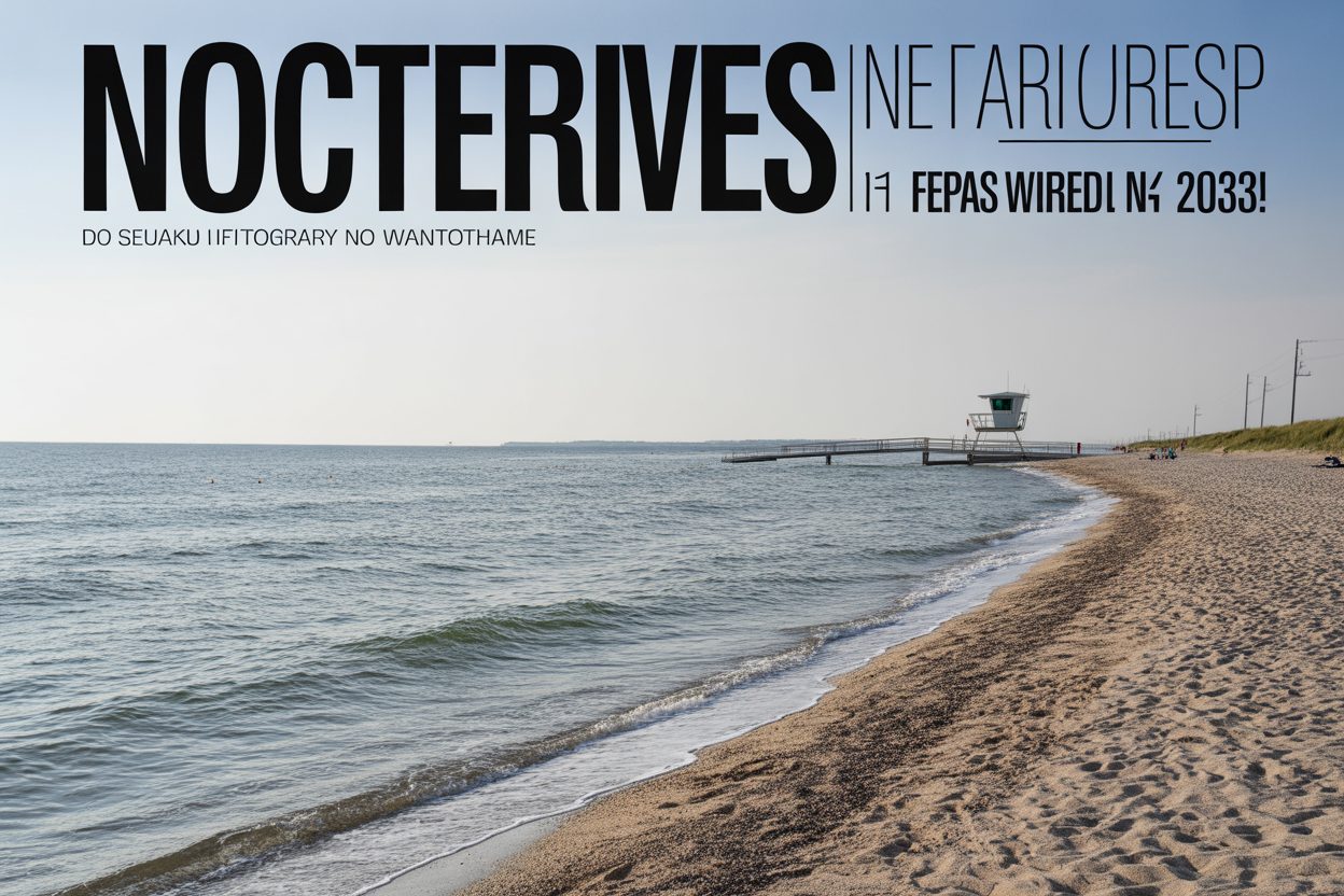 Un baigneur de 87 ans meurt noyé à Batz-sur-Mer : les premiers secours n'ont pas suffi Plage déserte avec tour de surveillance et eaux calmes en arrière-plan