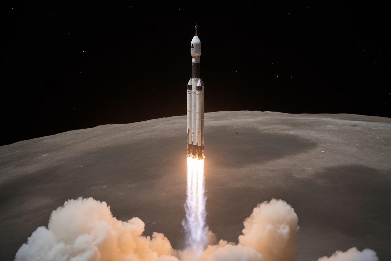 Un étage Falcon 9 s'écrase sur la Lune le 5 août : 4 tonnes à 8 700 km/h, cratère de 27 mètres, leçon pour Artemis Un étage Falcon 9 s'écrase sur la Lune le 5 août : 4 tonnes à 8 700 km/h, cratère de 27 mètres, leçon pour Artemis