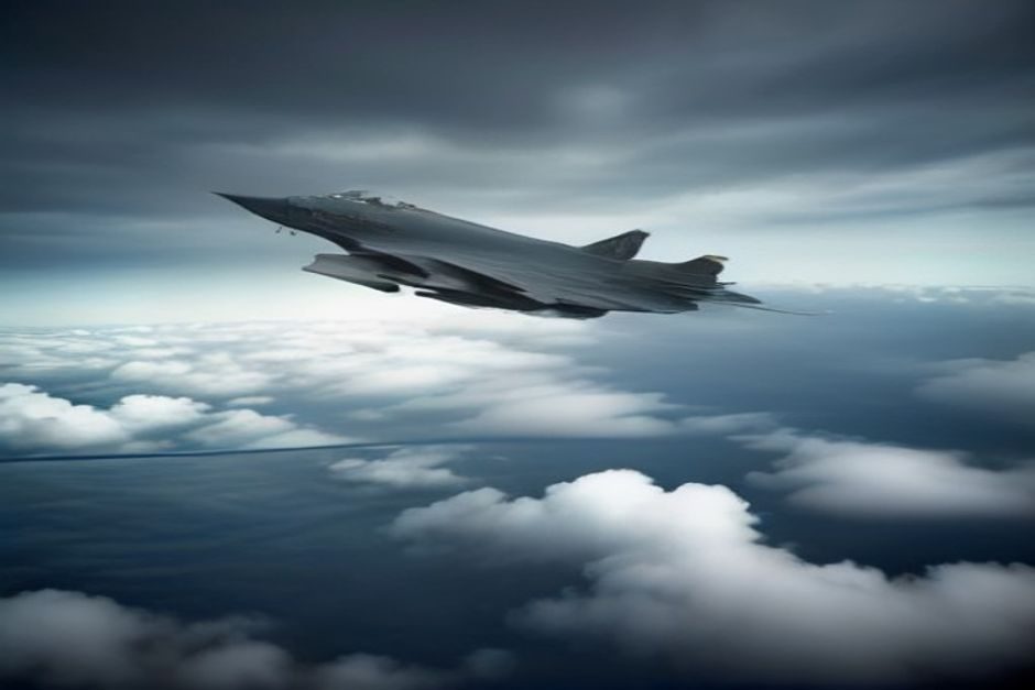 Un Rafale détecte une fuite de carburant en vol et sauve un jet d'affaires au-dessus de la France Avion de chasse militaire en vol d'escorte aux côtés d'un avion commercial