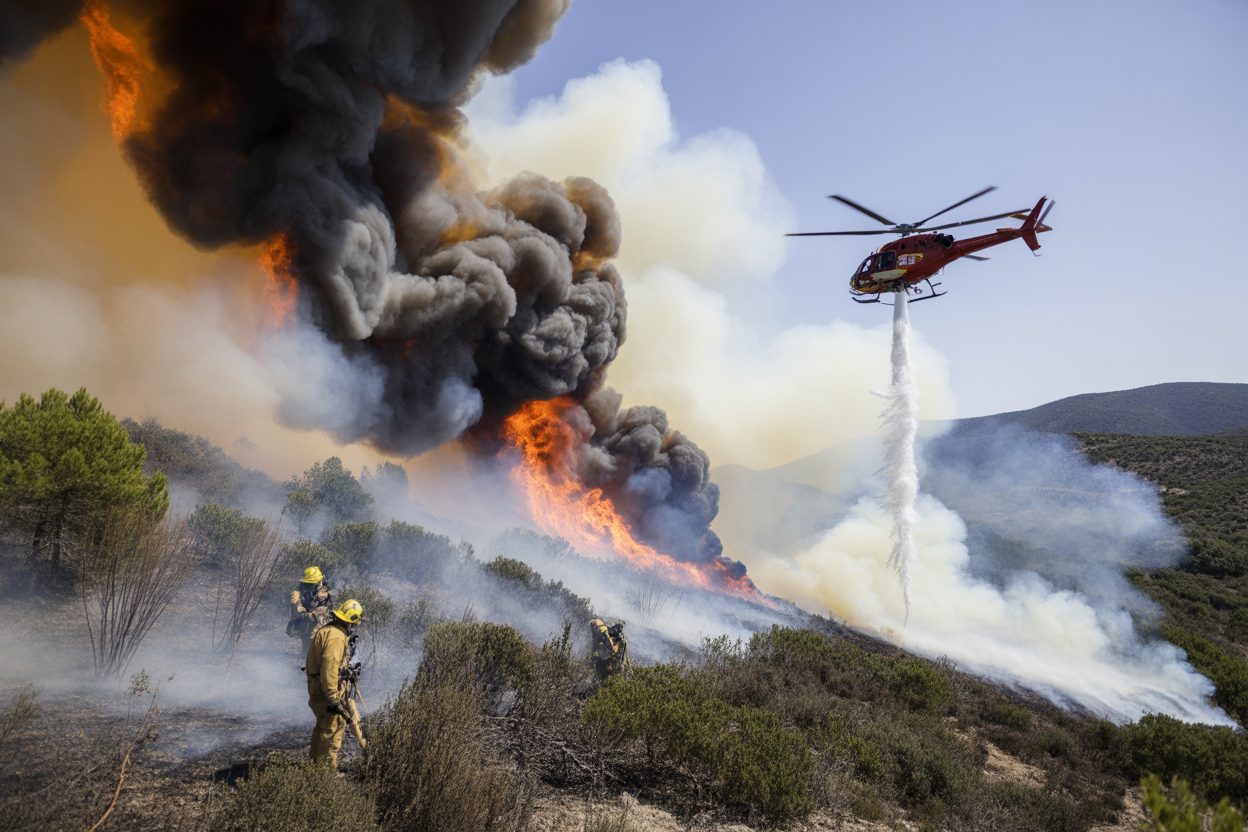 Vallée du Tavignanu : une reprise de feu oblige à fermer le Mare a Mare Vallée du Tavignanu : une reprise de feu oblige à fermer le Mare a Mare