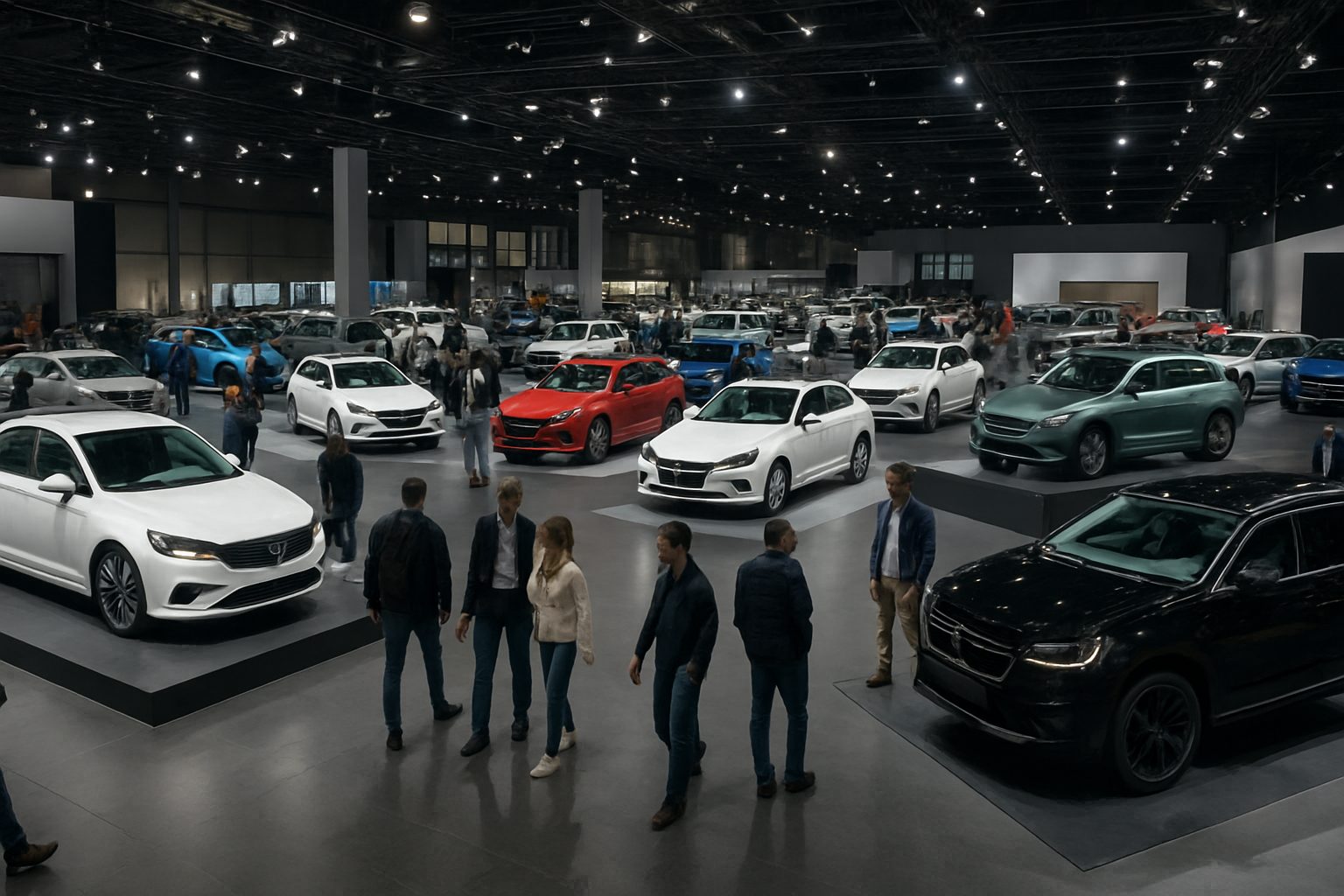 Mondial de l’Auto 2026 à Paris : ouverture le 13 octobre, billets de 13 à 24 euros et horaires à connaître Visiteurs découvrant les nouveaux modèles automobiles exposés dans un vaste hall d'exposition