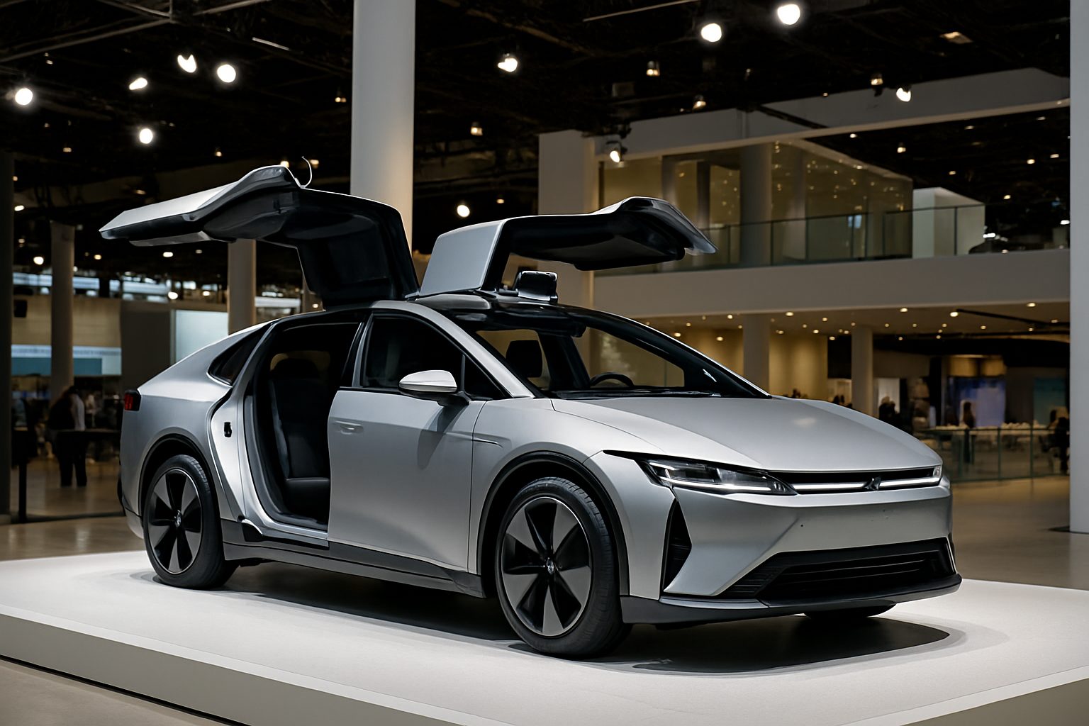 Tesla Cybercab au Mondial de l’Auto 2026 : où voir le robotaxi à Paris et pourquoi il ne roule pas encore en France Véhicule autonome futuriste aux formes épurées exposé sur un stand de salon automobile