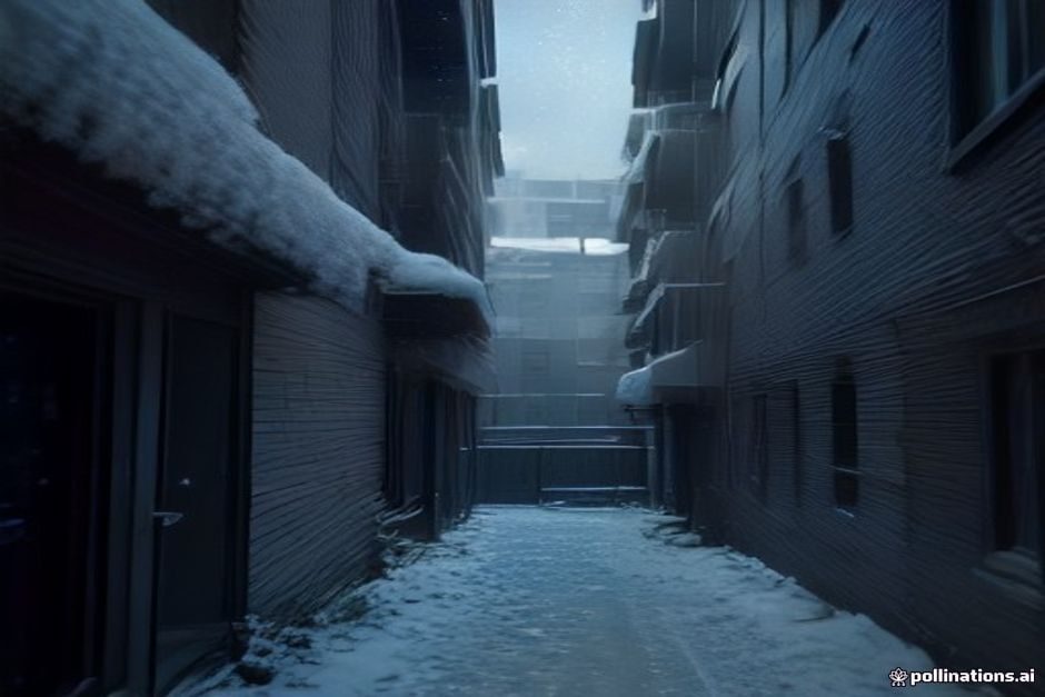 Document officiel apposé sur une porte d'appartement durant la période hivernale